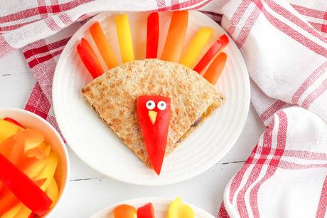 Thanksgiving Inspired Cheese Quesadilla (Kid-Friendly)