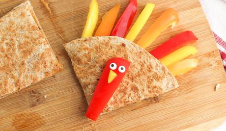 Thanksgiving Inspired Cheese Quesadilla (Kid-Friendly)