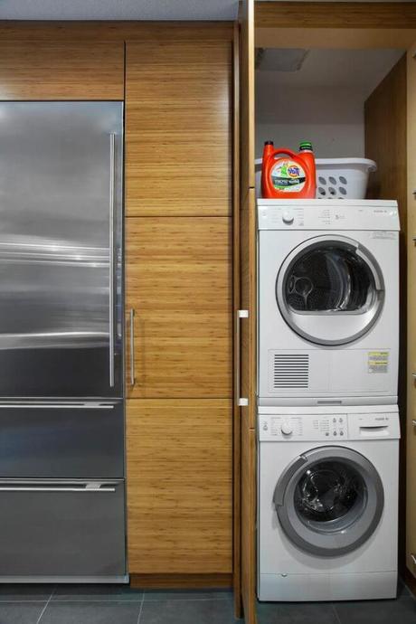 Simple Small Laundry Room Ideas - Keep Them All in Cabinets - Harptimes.com