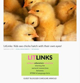 LITLINKS: Kids See Chicks Hatch with their Own Eyes, Guest Post at Patricia Newman's Blog