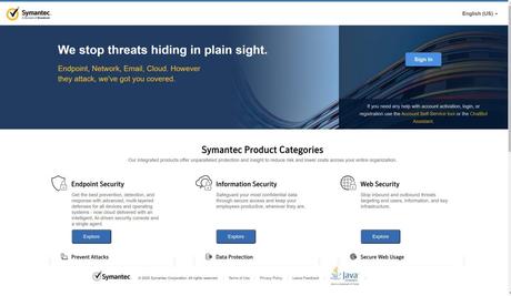 Best Cloud Antivirus- Symantec