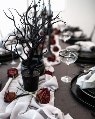 halloween bridal shower ideas red dry roses and brunches in vase tohavetohost