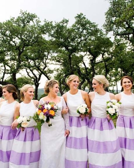 lilac wedding colors bride bridesmaids