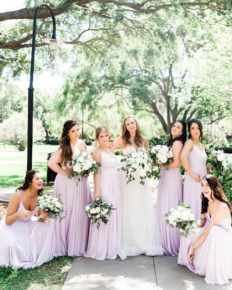 lilac wedding colors bridesmaid dresses