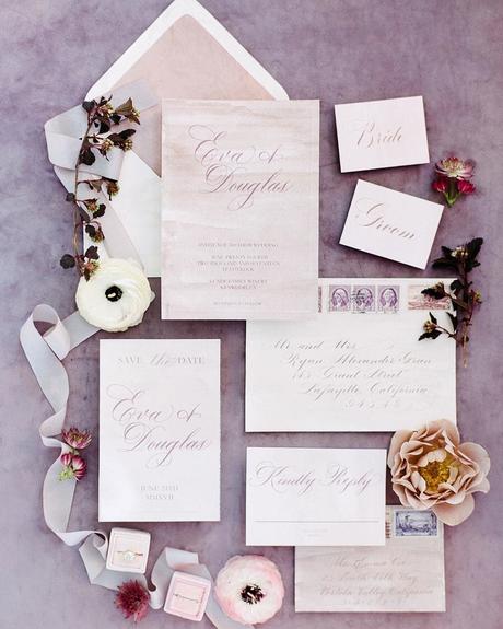 lavender wedding colors invitations