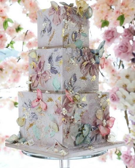 lavender wedding colors cake flowers