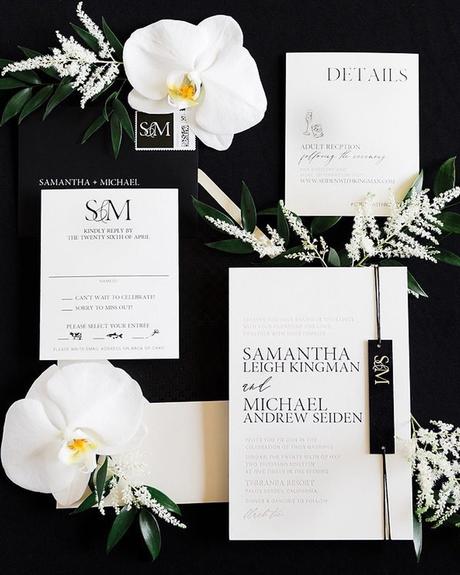 Stick To The Trends With Chic Black And White Wedding Colors