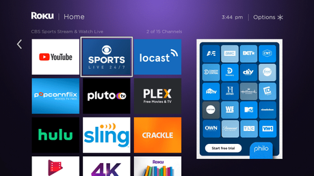 Move and drop CBS Sports at the top of your Channels list