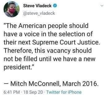Quote of the Day -- Possible Supreme Court Hypocrisy Edition Quote of the Day -- Possible Supreme Court Hypocrisy Edition