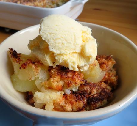 Apple Crisp with Sweet Biscuit Topping