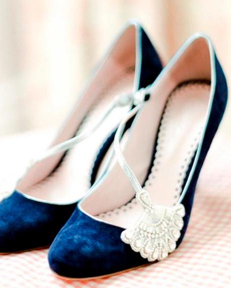 blue and white wedding colors shoes