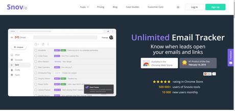 Snovio email tracker tool for gmail and outlook