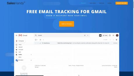 Saleshandy free gmail trcaker software