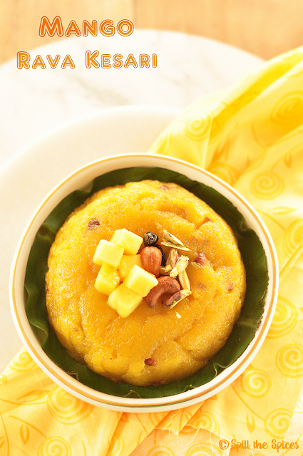 Mango Rava Kesari | Mango Semolina Pudding | Mango Sheera