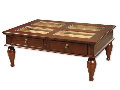 The glass top coffee table humidor