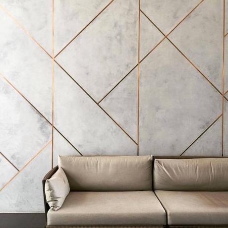 Modern Wall Paneling Ideas for Living Room with Geometric Lines