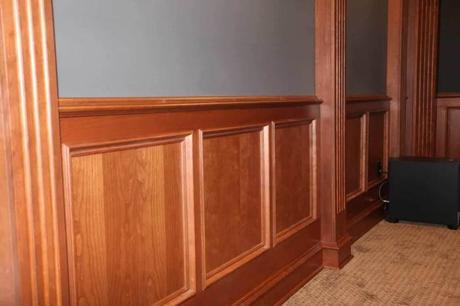 Half Wall Paneling Ideas for Basement with Oak Wainscoting