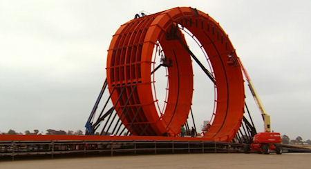 Giant Hot Wheels Track With Double Vertical Loop