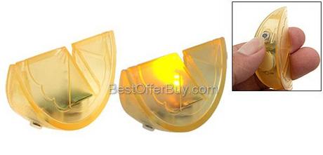 Glowing LED Flavor Blinking Lemon Slice Cup Glass Cocktail Decoration