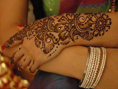 Gorgeous Colorful Stone Studded Bridal Mehndi Designs