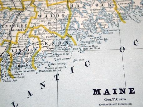 Beautiful Thing of the Day: Map of the Maine Coastline from 1884 (and) Bald Mountain
