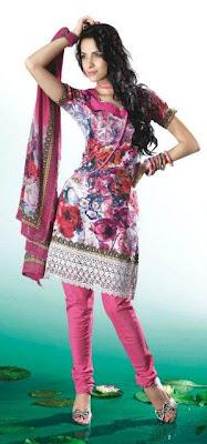 Casual Printed Salwar Kameez Collection 2012 For Eid Summer