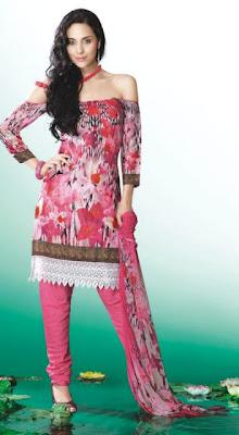 Casual Printed Salwar Kameez Collection 2012 For Eid Summer