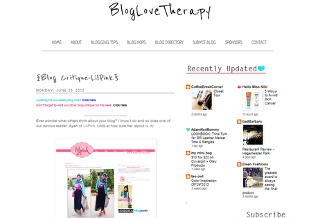 BlogLoveTherapy Site Criticisms