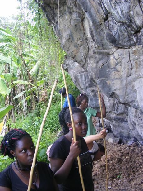 At the cave of the God of the Hunters, Kichwamba