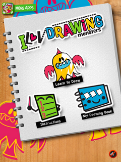 iLuv Drawing Monsters iPad App, options