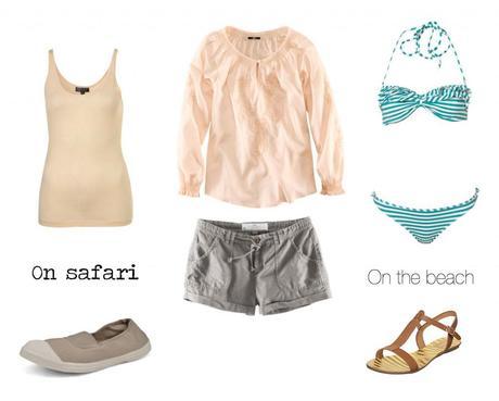 Safari and beach honeymoon wardrobe