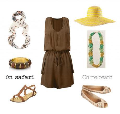 Safari and beach honeymoon looks