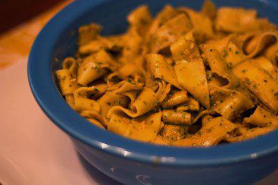 Cilantro Pesto with Lemon Pepper Pasta