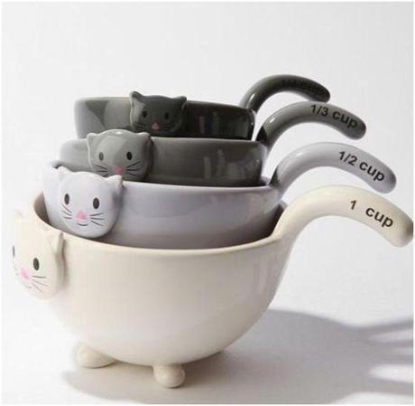 Ceramic Cat Measuring Cups