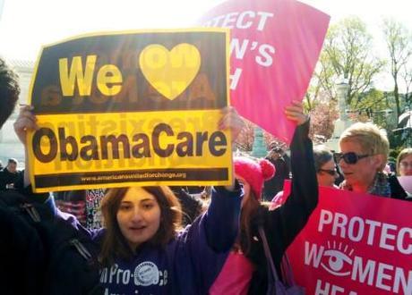 Support for the Affordable Care Act  as the Supreme Court upholds its constitutionality.