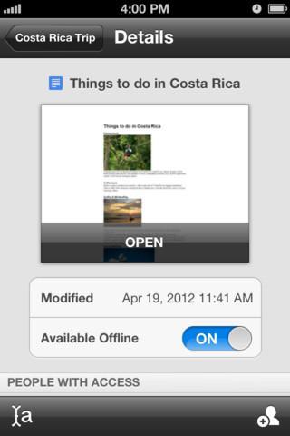 Google Drive app for iOS