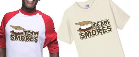 t-shirt, smores, summer, camping