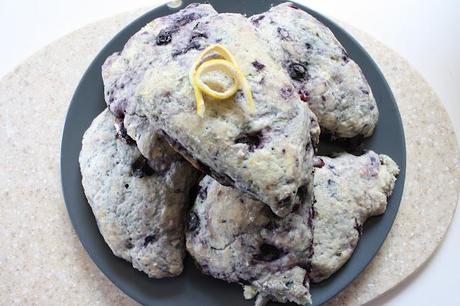 on blueberry scones...