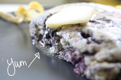 on blueberry scones...