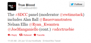 The True Blood Panel for #SDCC has been announced!