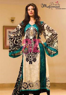 Mahiymaan Designer Lawn Eid Collection 2012 by Al-Zohaib Textile