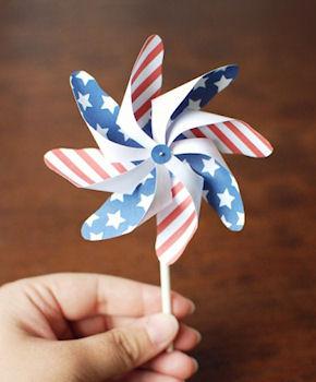 Free Printable 4th Of July Pinwheel