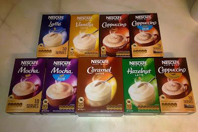 Coffee, Mocha, Caramel, Latte, Cappuccino, Vanilla, Nescafe