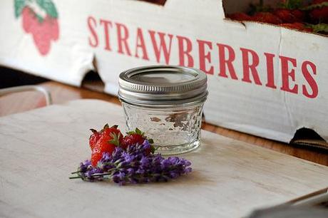 Empty Stawberry Jam Jars