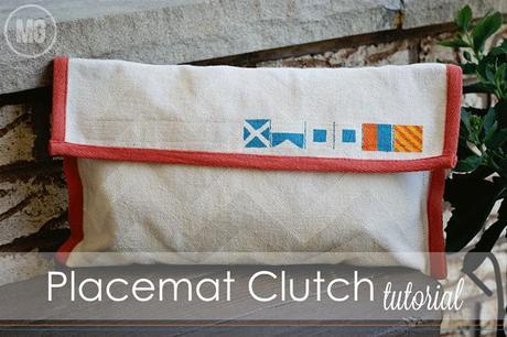 placemat clutch...with a nautical twist - TUTORIAL