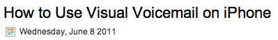 Where’s visual voicemail?  Come on it’s old technology…