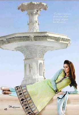 Mahiymaan Designer lawn Complete Eid Collection 2012 by Al-Zohaib Textile