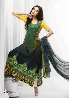 Mahiymaan Designer lawn Complete Eid Collection 2012 by Al-Zohaib Textile