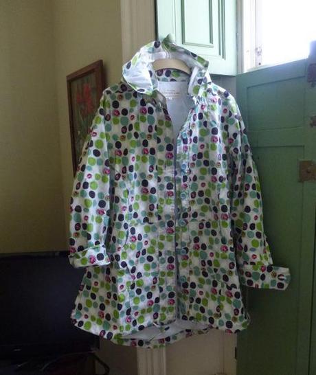 spotty rain coat from Avoca.