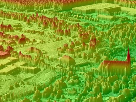 LIDAR all hits 3D Color Shaded Relief Models
